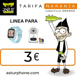 Tarifa Naranja para reloj, camara o alarma